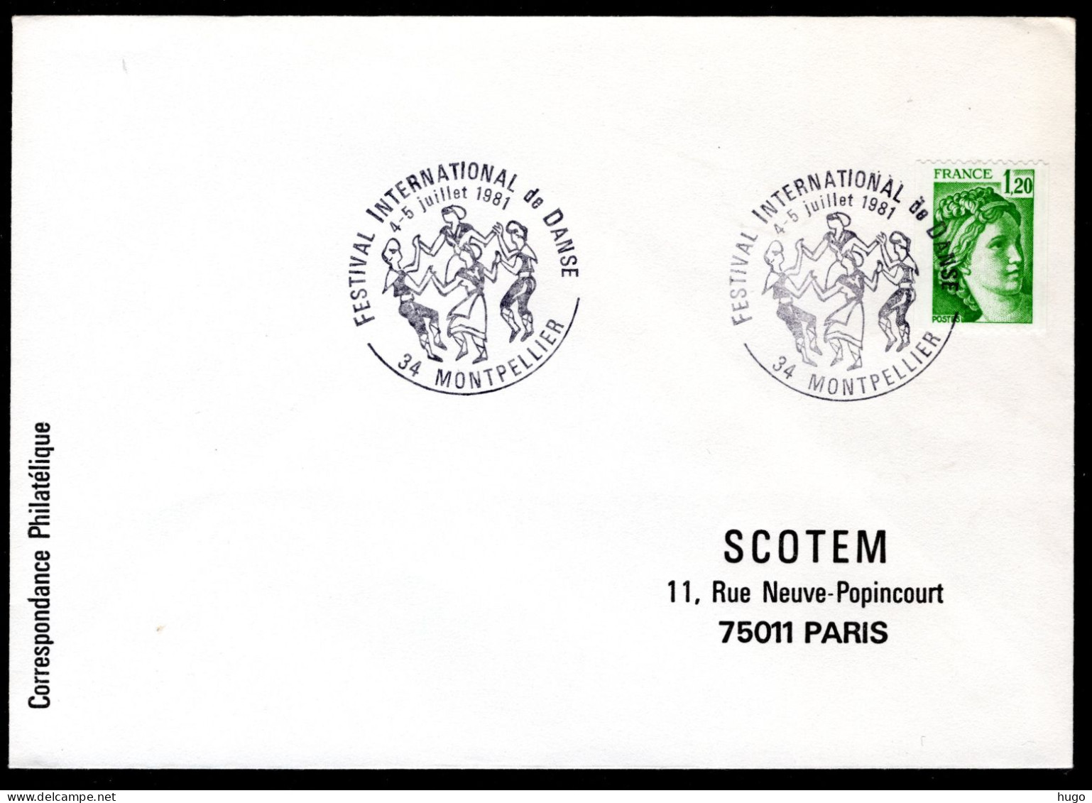 FRANKRIJK Yt. 2103 Brief 1981 - Lettres & Documents