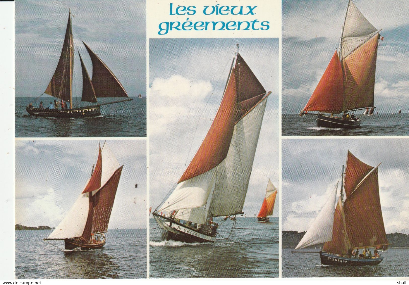 CPSM COULEURS DE BRETAGNE LES VIEUX GREEMENTS - Sailing Vessels