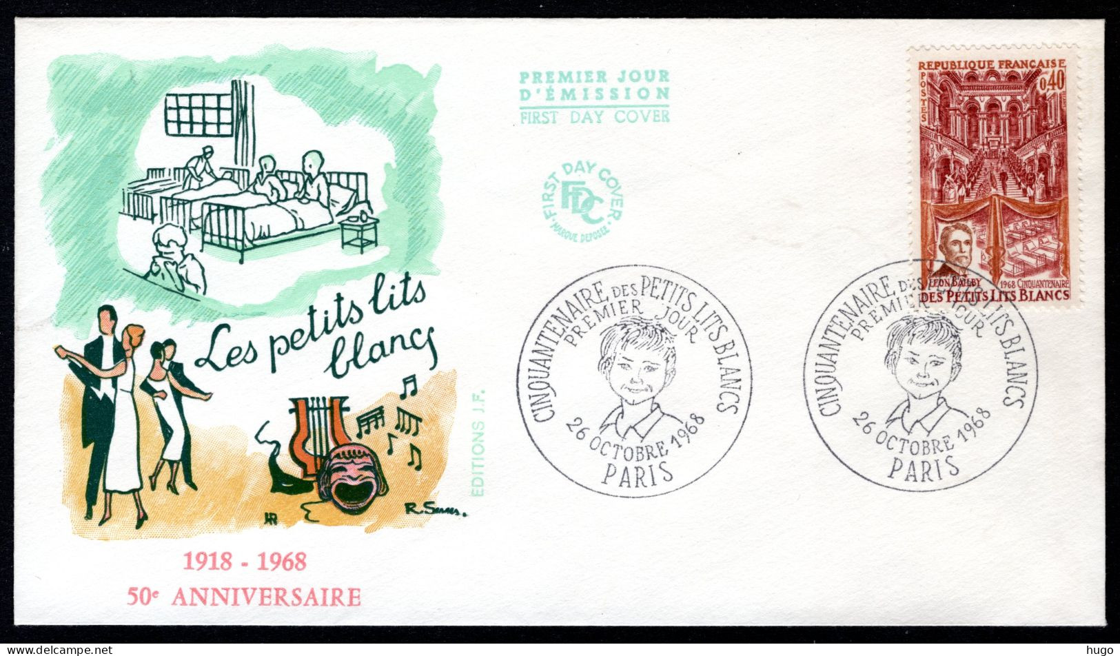 FRANKRIJK Yt. 1575 FDC 1968 - 1960-1969