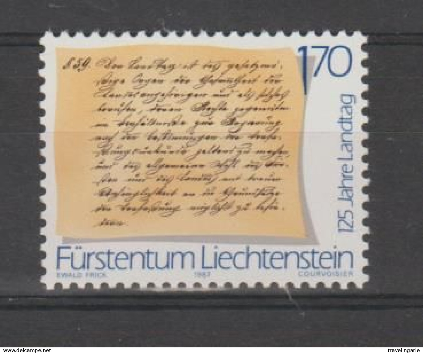 Liechtenstein 1987 125th Anniverseray Of The Parliament ** MNH - Unused Stamps