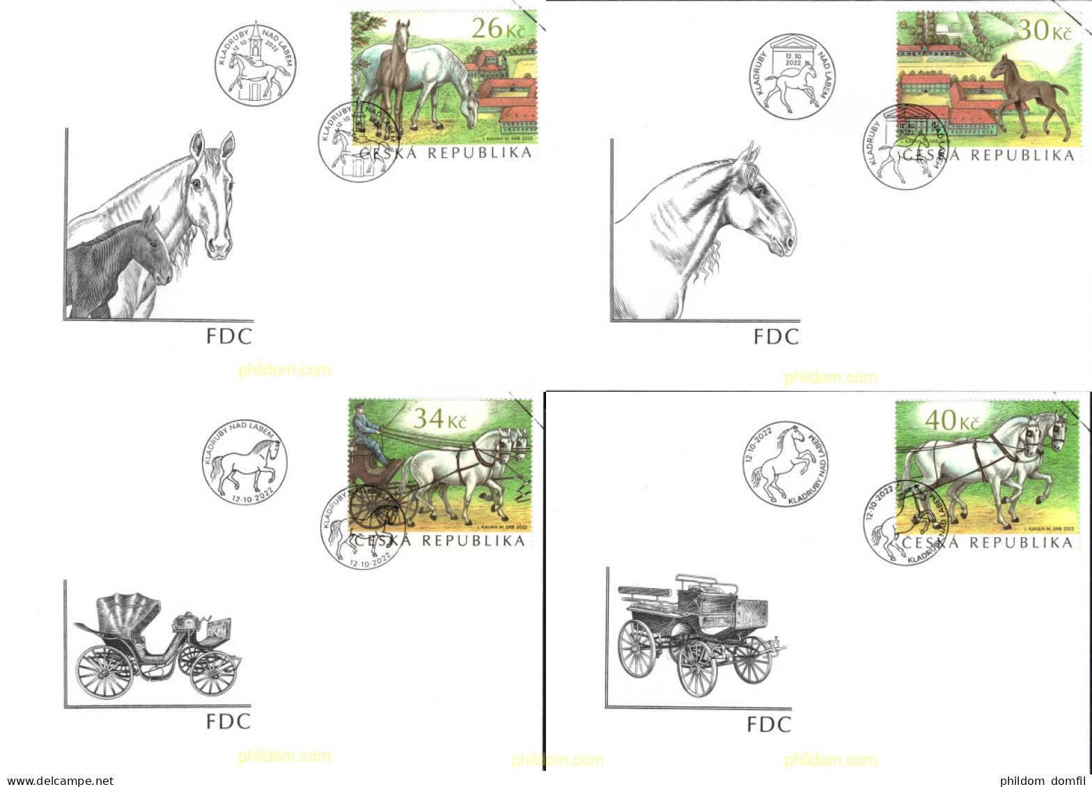 708080 MNH CHEQUIA 2022 CABALLOS Y CARRUAJES DEL PERIODO DE RODOLFO II - Unused Stamps