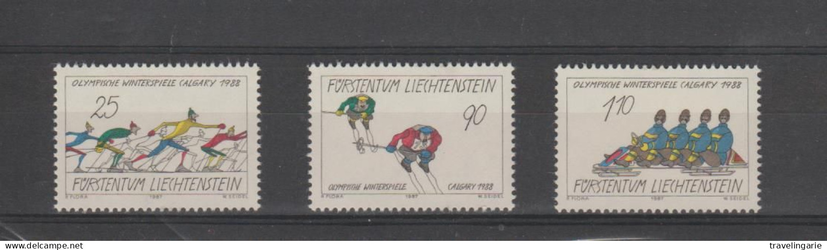 Liechtenstein 1987 Olympic Games Calgary ** MNH - Unused Stamps