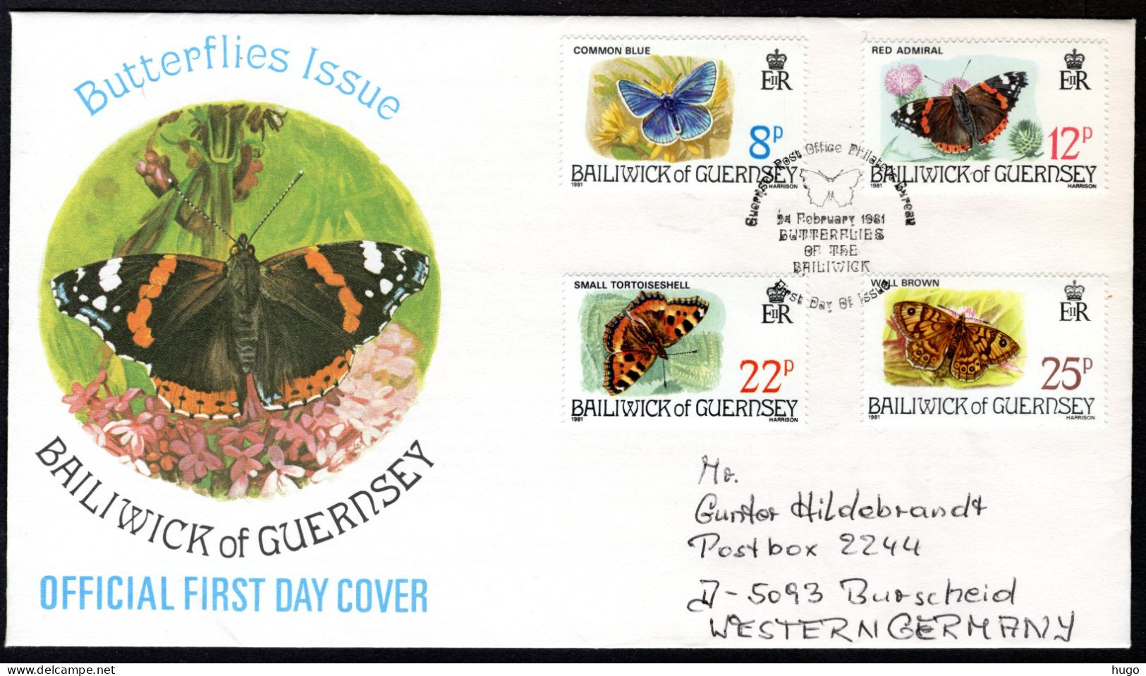 GUERNSEY Yt. 213/216 FDC 24-02-1981 - Guernesey