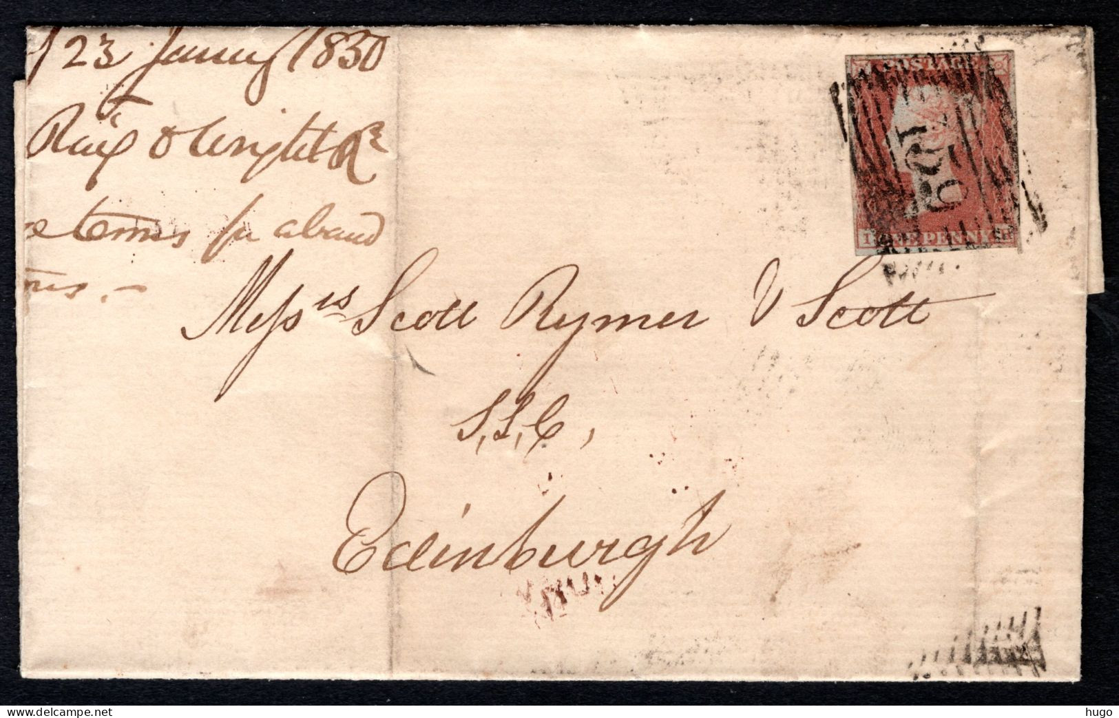 GROOT BRITTANIE VICTORIA PENNY RED 1850 Cover - Lettres & Documents