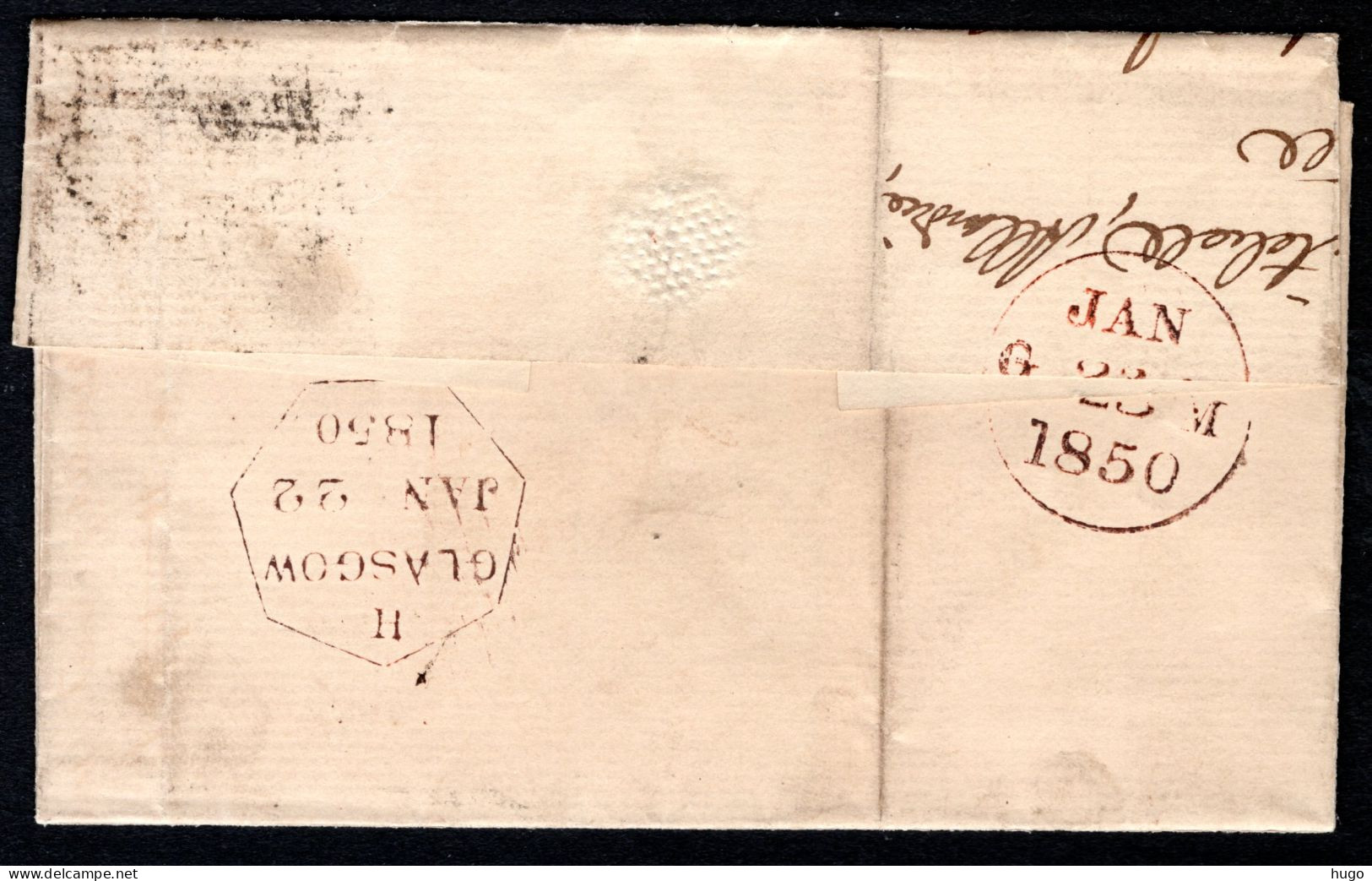 GROOT BRITTANIE VICTORIA PENNY RED 1850 Cover - Lettres & Documents