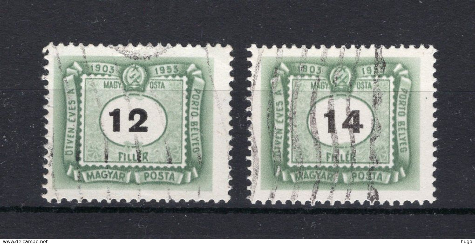 HONGARIJE Yt. T201/202° Gestempeld Portzegels 1953 - Postage Due