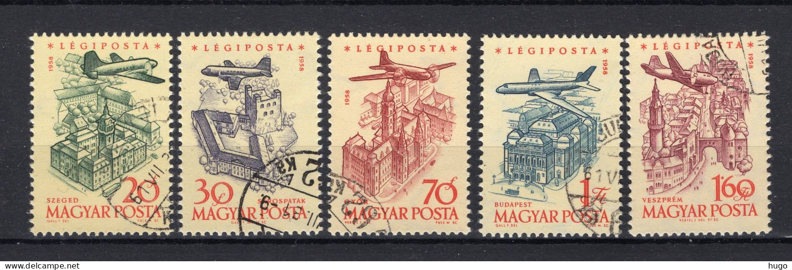 HONGARIJE Yt. PA213/217° Gestempeld Luchtpost 1958-1959 - Used Stamps