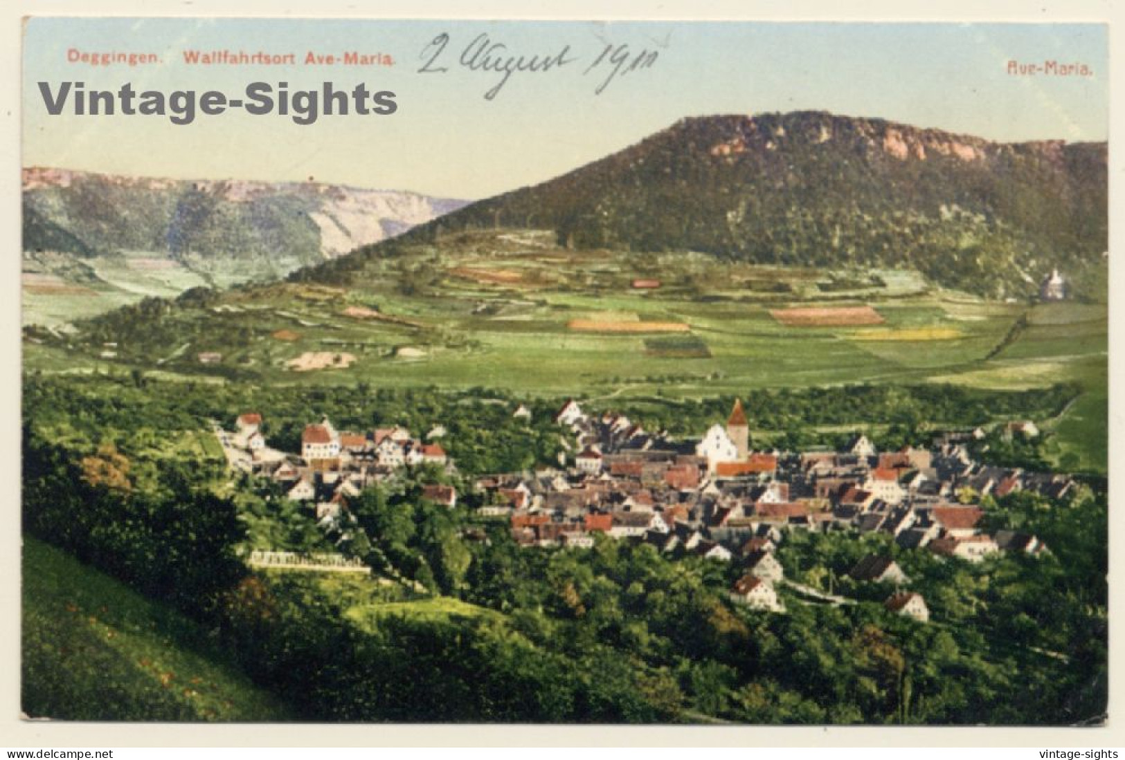Deggingen / Baden-Württemberg: Panorama View - Wallfahrtsort (Vintage PC 1910) - Goeppingen