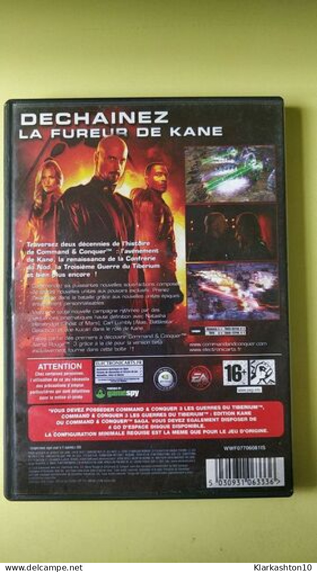 DVD - Command & Conquer 3 La Fureur De Kane - Sonstige & Ohne Zuordnung