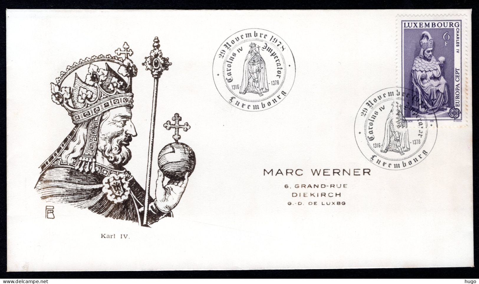 LUXEMBURG Yt. 917 FDC 1978 - EUROPA - Briefe U. Dokumente