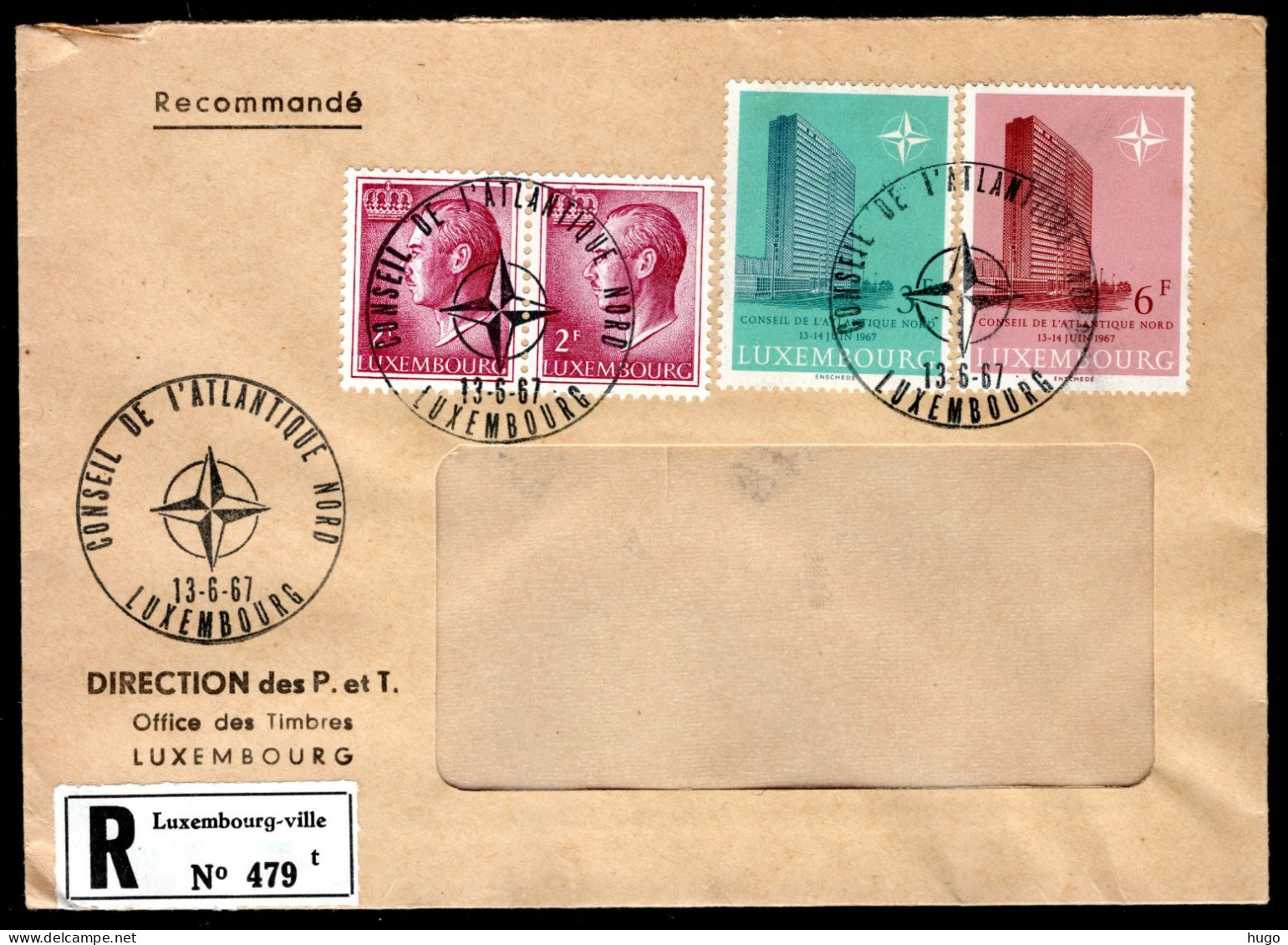 LUXEMBURG Yt. 702/703 FDC 1967 - FDC