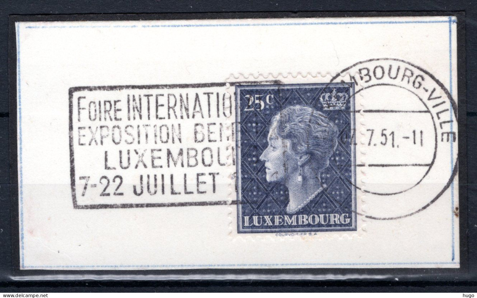 LUXEMBURG Yt. 415 FDC 1951 - Exposition Benelux - Briefe U. Dokumente