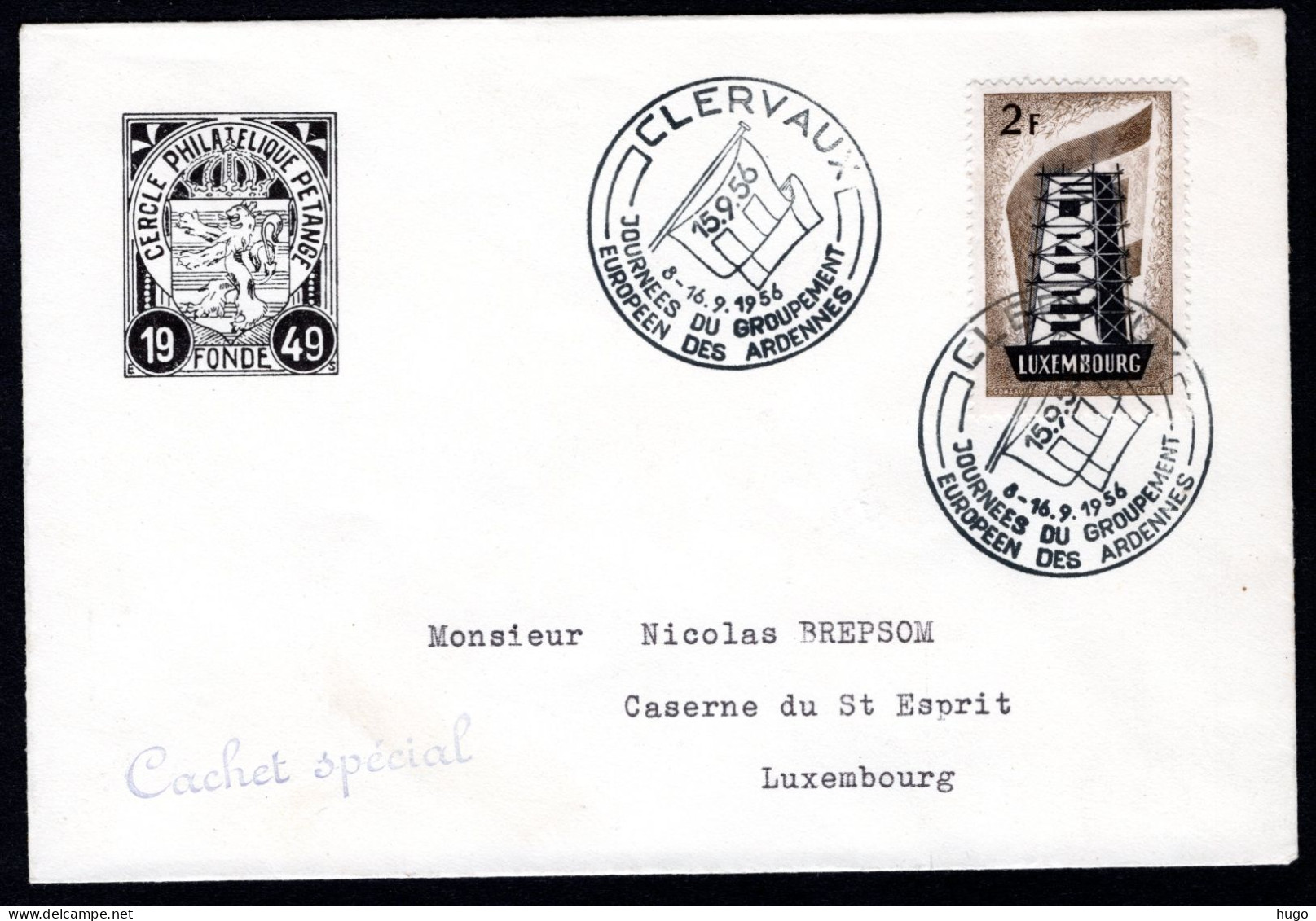 LUXEMBURG Yt. 514 FDC 1956 - EUROPA - Brieven En Documenten