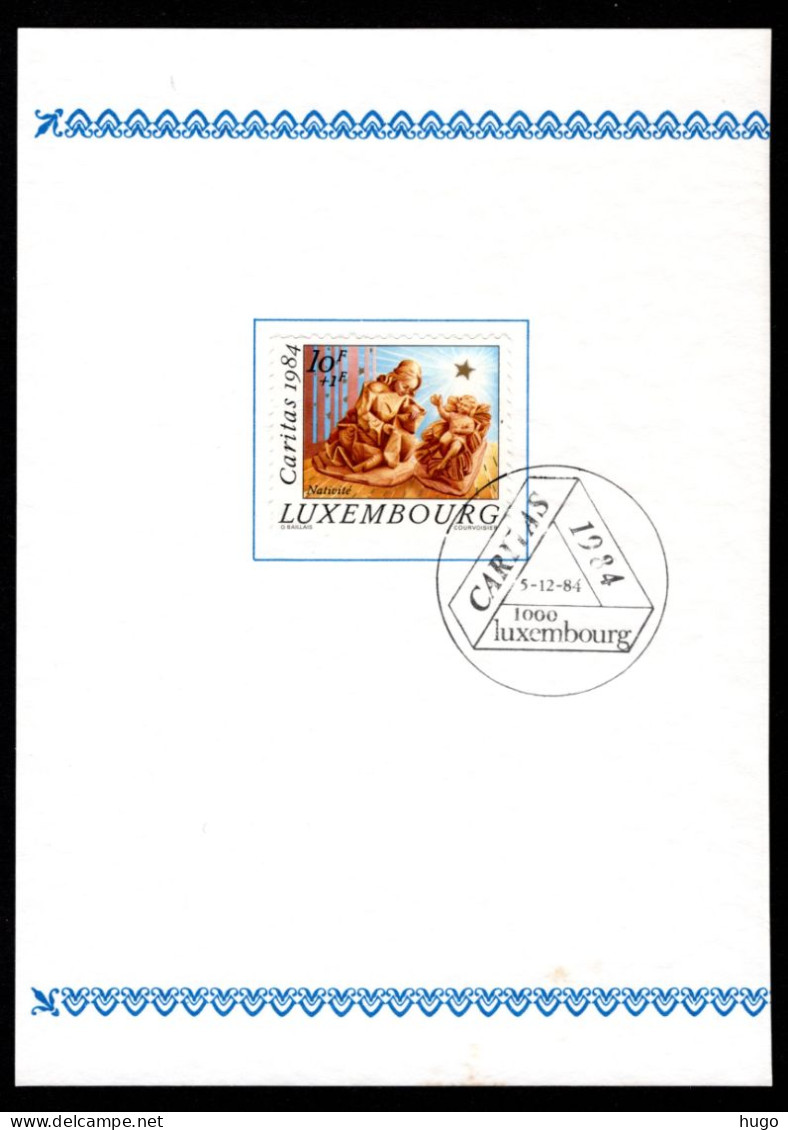 LUXEMBURG Yt. 1064 FDC Caritas 1984 - FDC