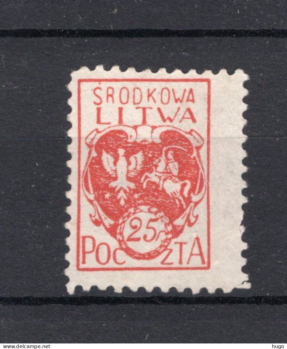 LITOUWEN CENTRAAL Yt. 22 (*) Zoder Gom 1920-1921 - Lithuania