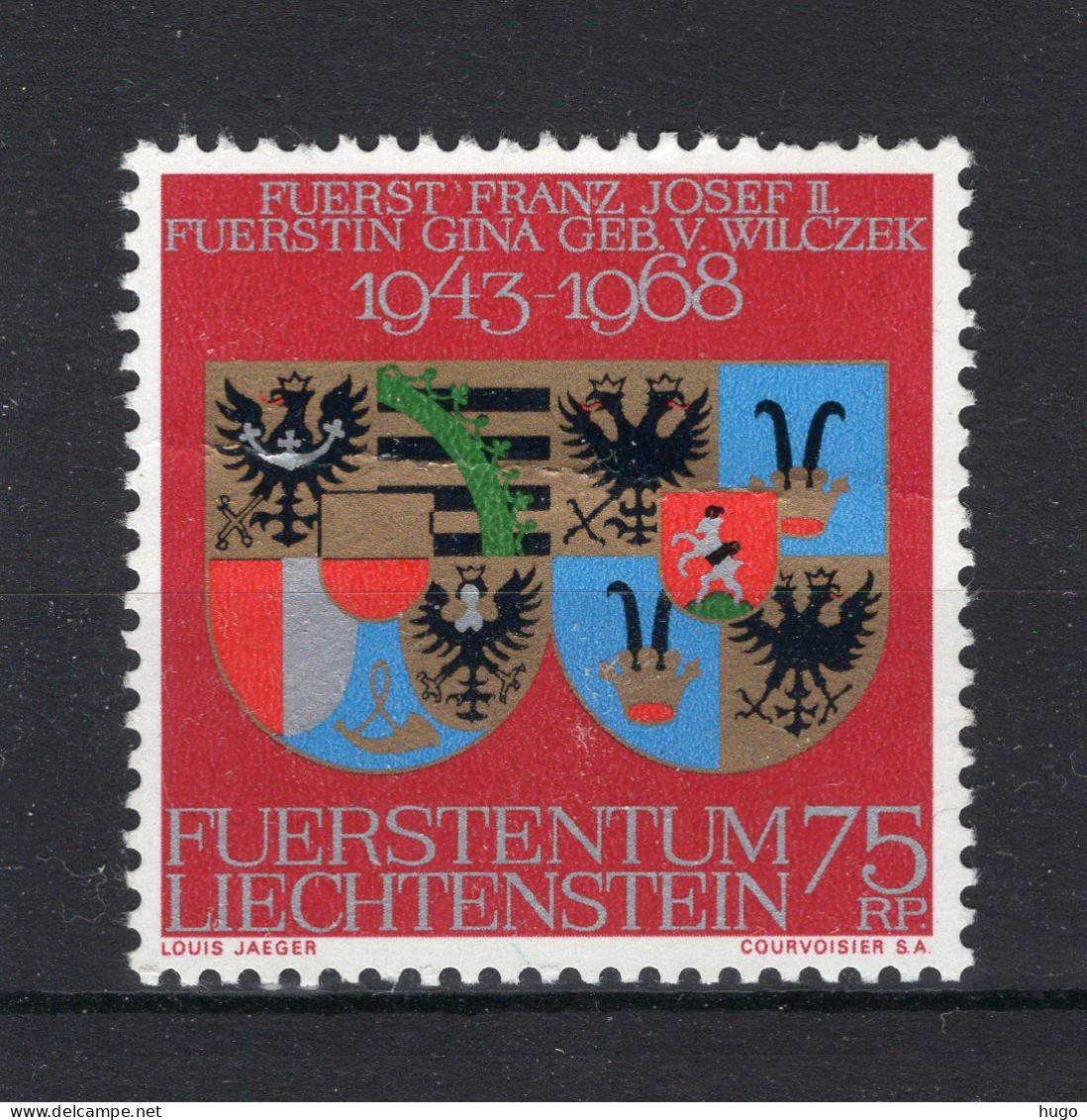 LIECHTENSTEIN Yt. 450 MNH 1968 - Unused Stamps