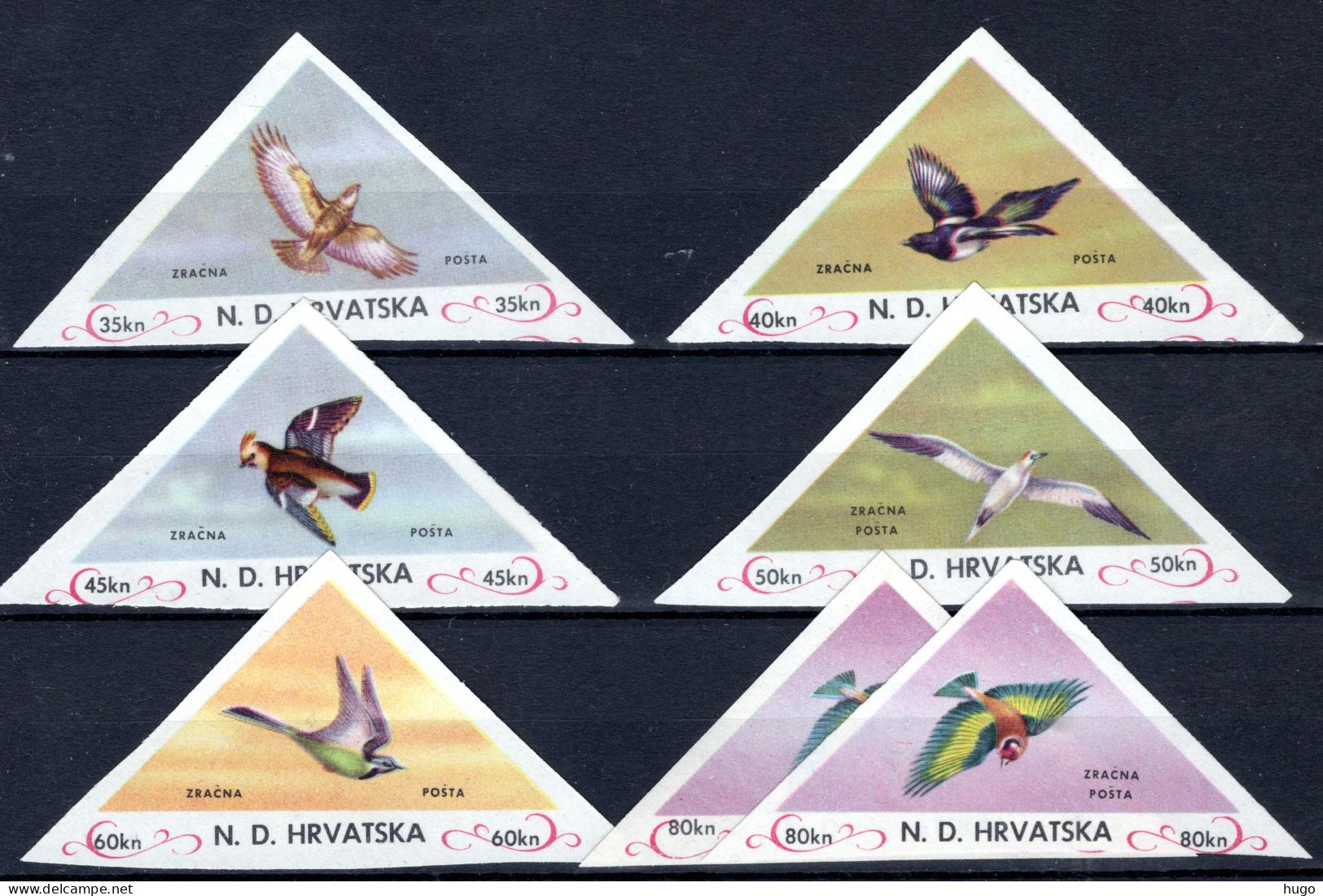 KROATIE Birds Unperforated MNH 1952 - Croatie