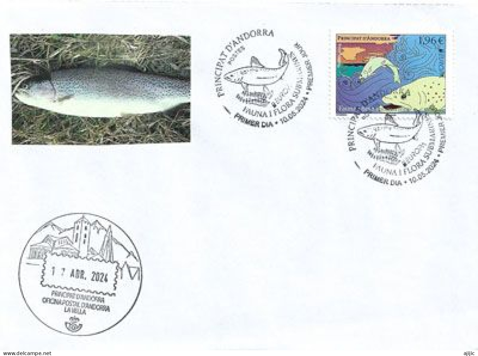 2024.ANDORRA EUROPA CEPT. Écosystème Marin. La Faune Et La Flore. Lettre FDC - 2024