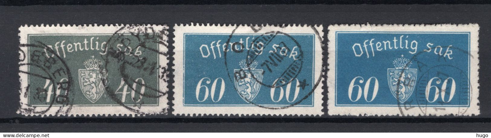 NOORWEGEN Yt. S18/19° Gestempeld Dienstzegel 1933-1937 - Officials