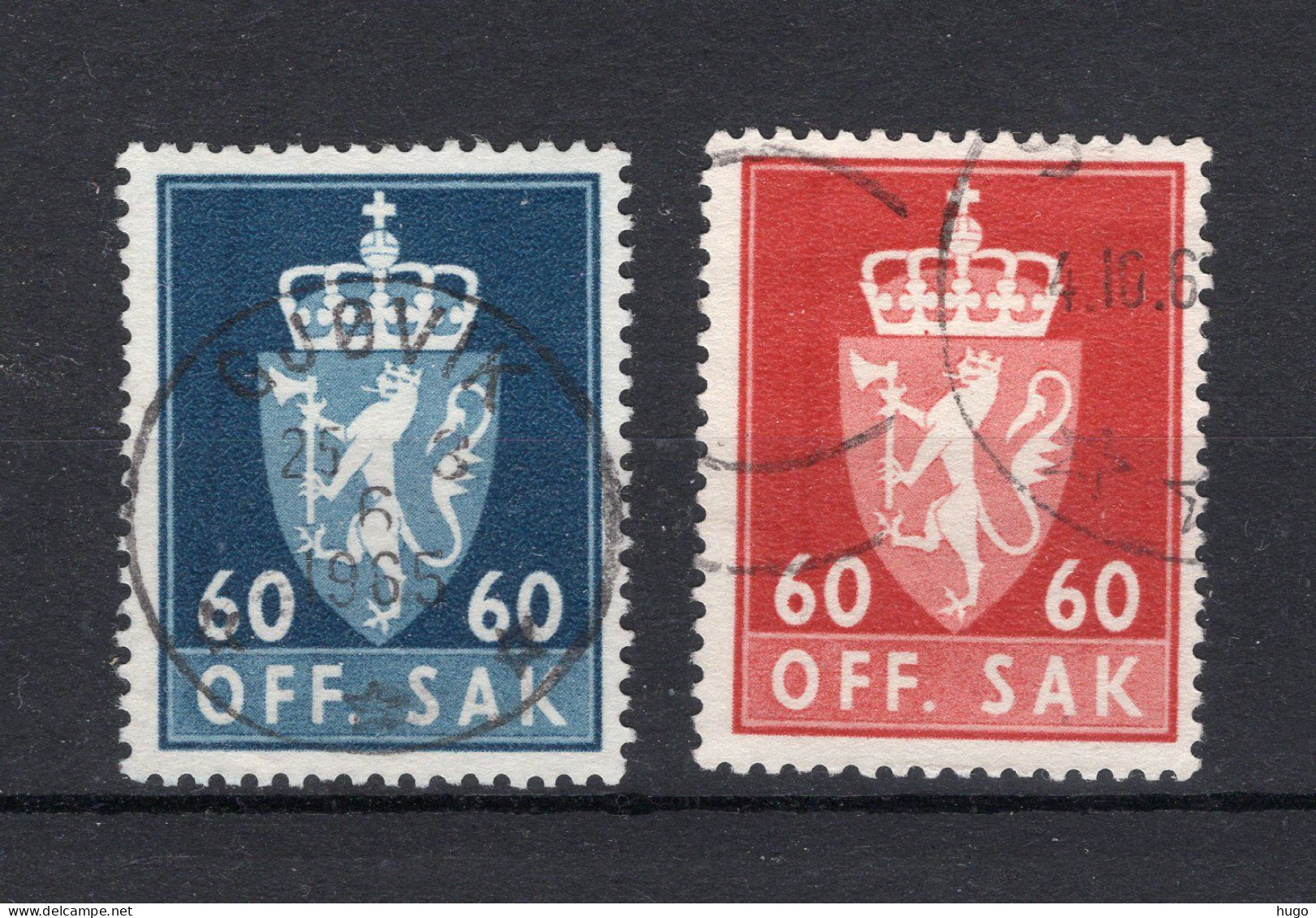 NOORWEGEN Yt. S80/81° Gestempeld Dienstzegels 1955-1976 - Dienstzegels