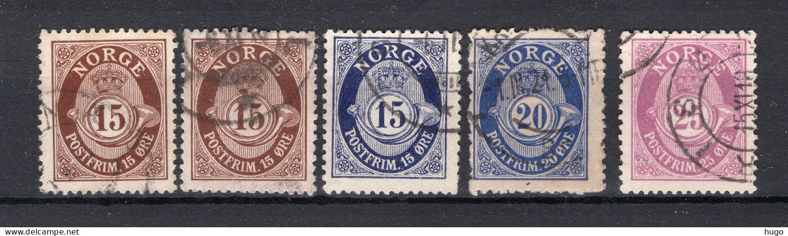 NOORWEGEN Yt. 75/78° Gestempeld 1910-1920 - Unused Stamps
