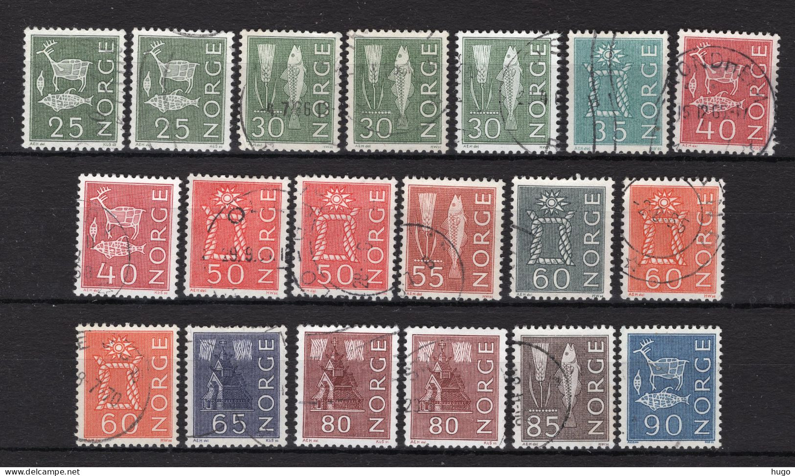 NOORWEGEN Yt. 439/449° Gestempeld 1962-1965 - Used Stamps