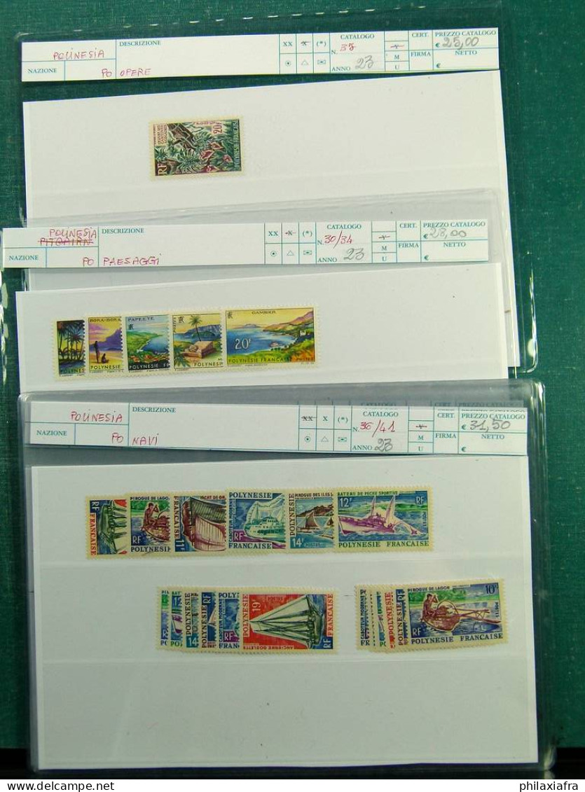 Collection Polynésie française, de 1958 à 1998, timbres neufs */** en séries cpl