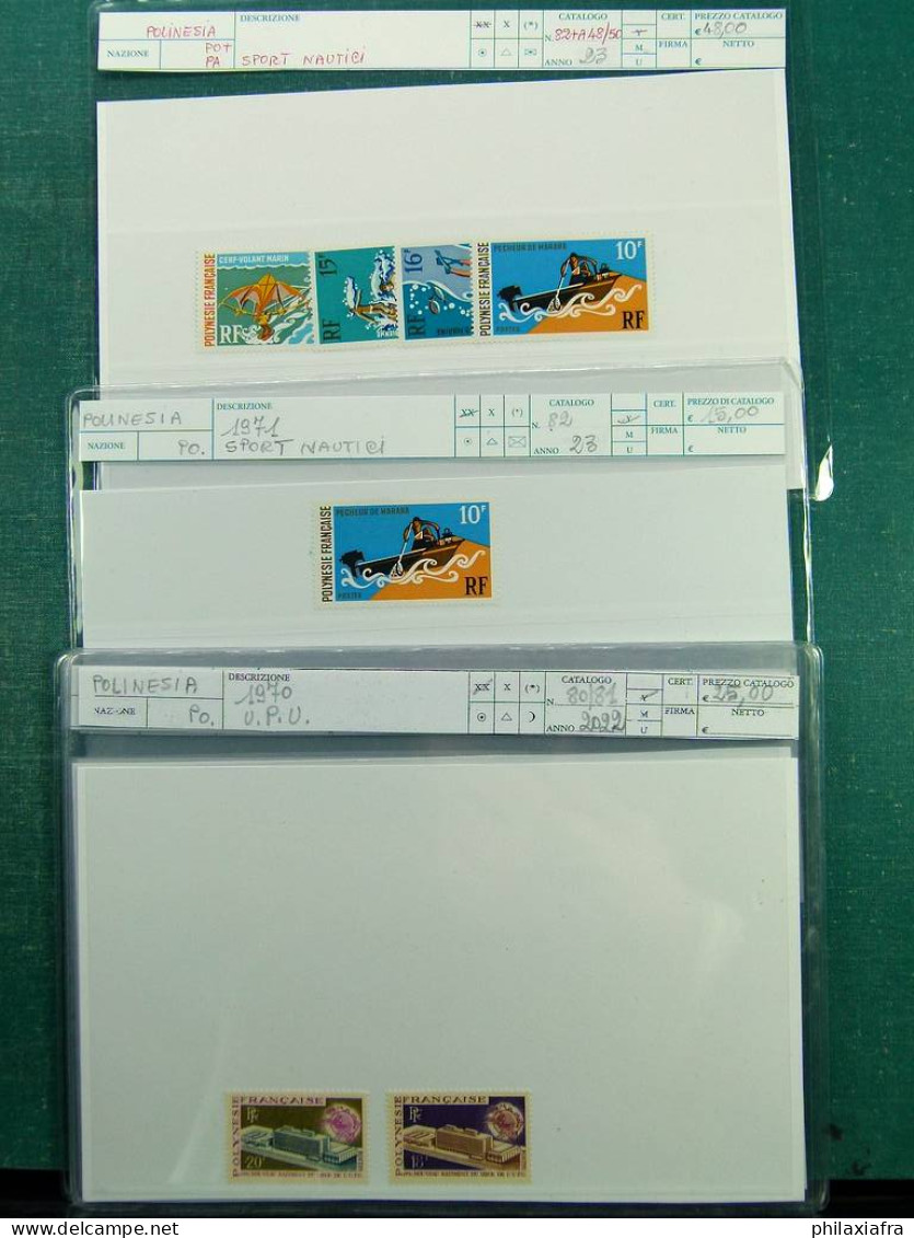 Collection Polynésie française, de 1958 à 1998, timbres neufs */** en séries cpl