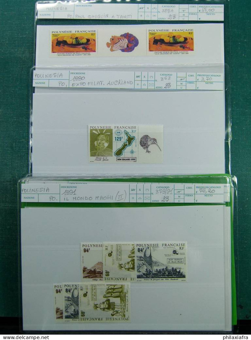 Collection Polynésie française, de 1958 à 1998, timbres neufs */** en séries cpl