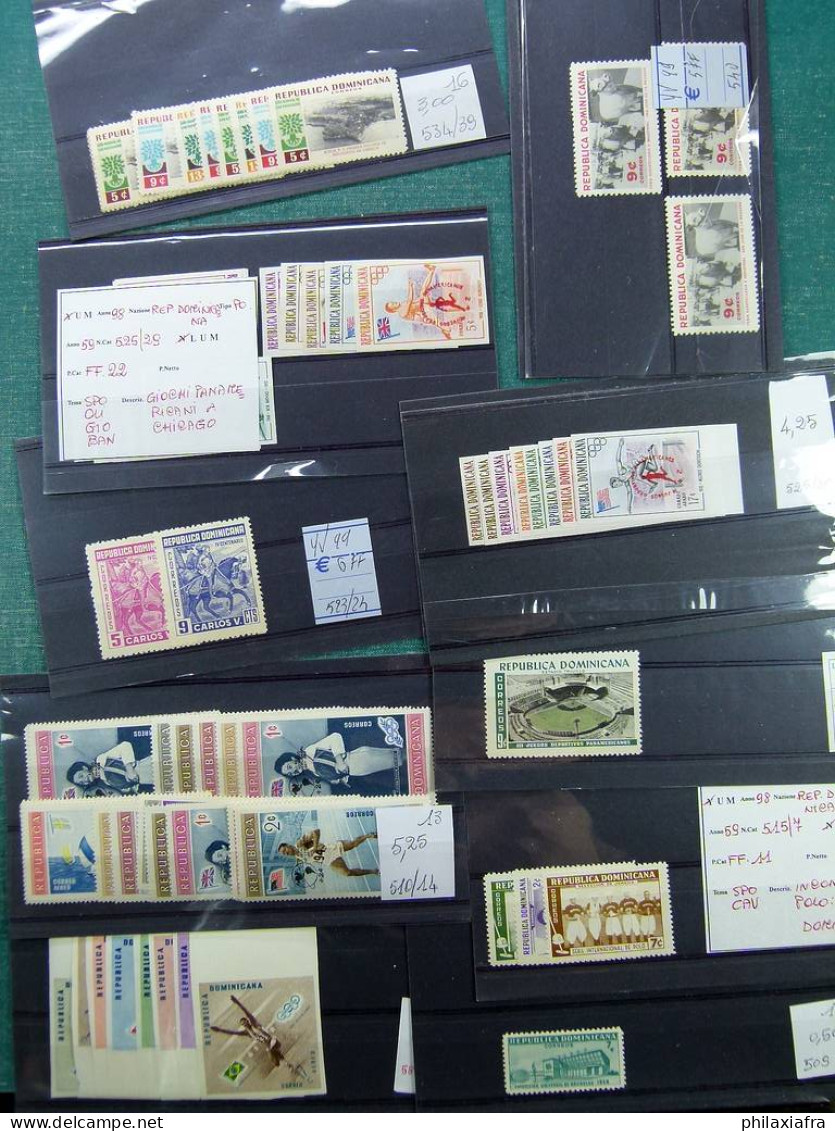 Collection République Dominicaine, Sur Cartes, De 1957 à 2000, Timbres Neufs ** - Dominicaine (République)