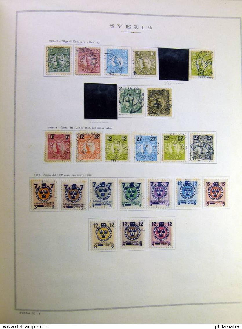 Collection Suède, Album 1855-1949, Timbres Oblitérés, 1856 2 Service Interne - Collections