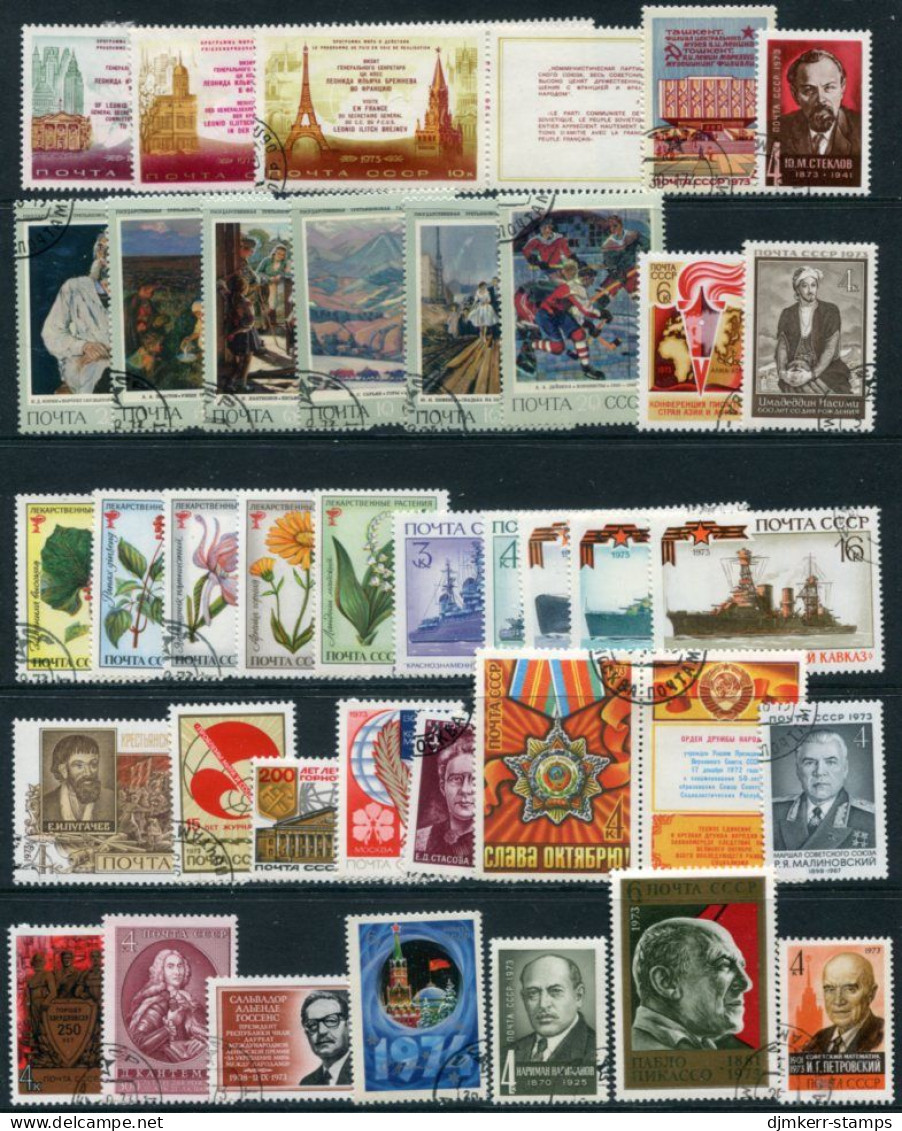 SOVIET UNION 1973  Eighty (80) Used Stamps, All In Complete Issues - Used Stamps