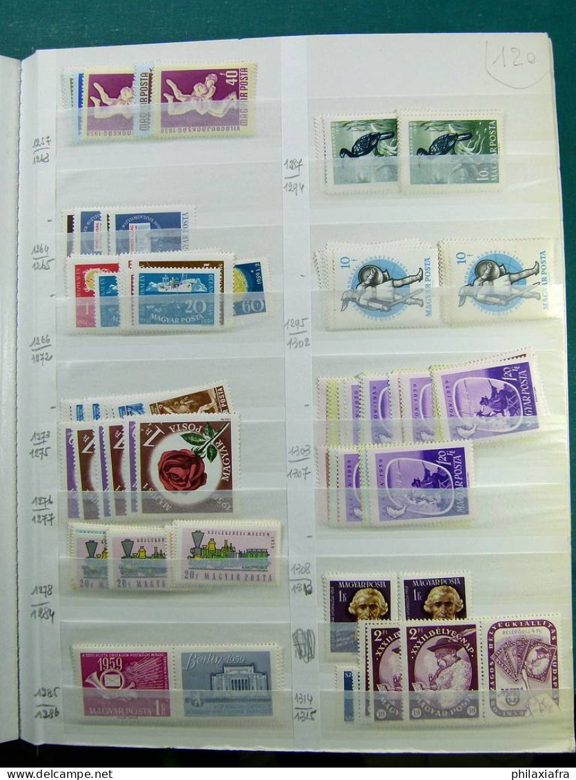 Stock Hungary 1913-75 timbres neufs */** séries cpl aussi non dentelés CV