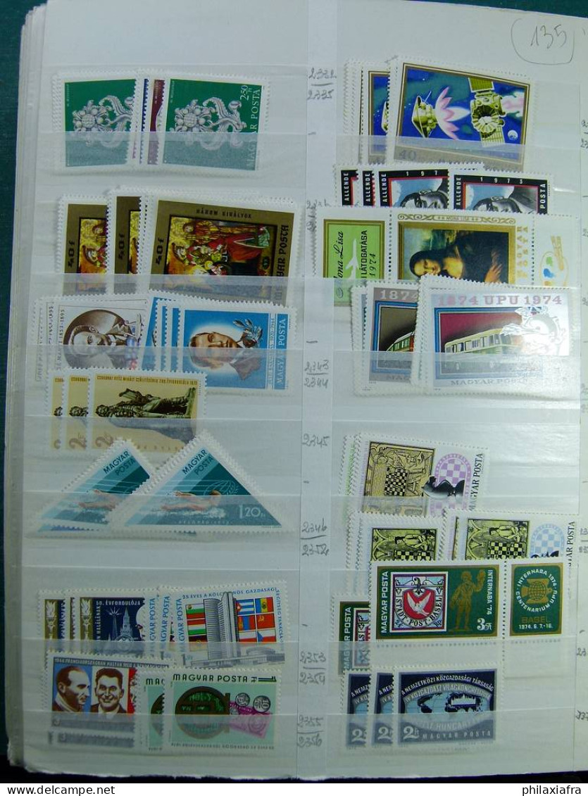 Stock Hungary 1913-75 timbres neufs */** séries cpl aussi non dentelés CV
