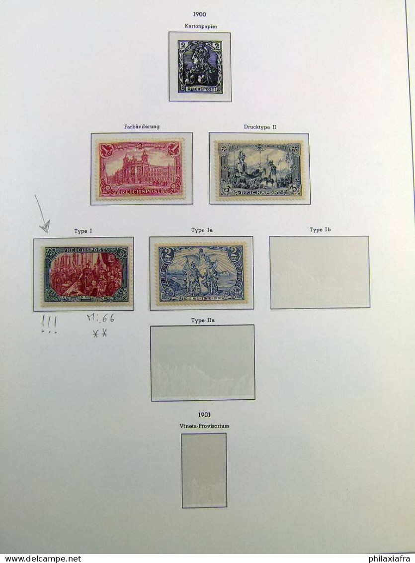Collection Allemagne Reich album 1872-1930 timbres neufs */** aussi Zeppelin CV