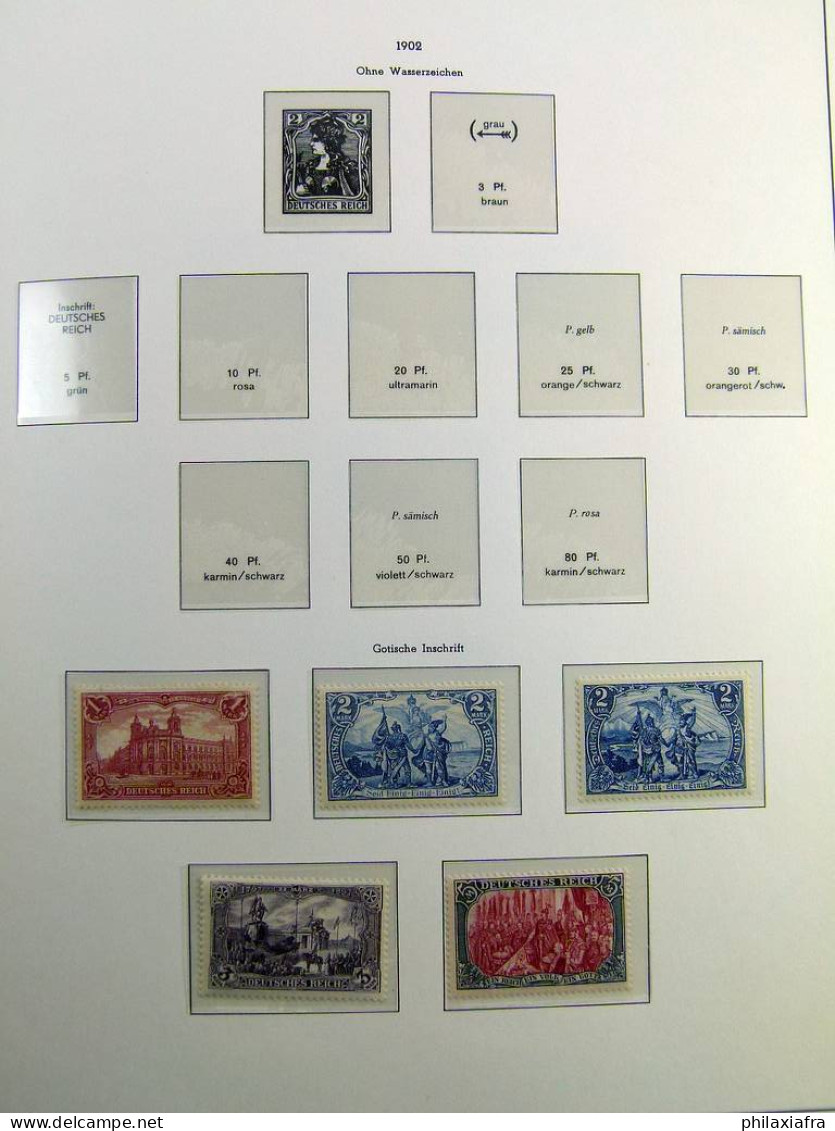 Collection Allemagne Reich album 1872-1930 timbres neufs */** aussi Zeppelin CV