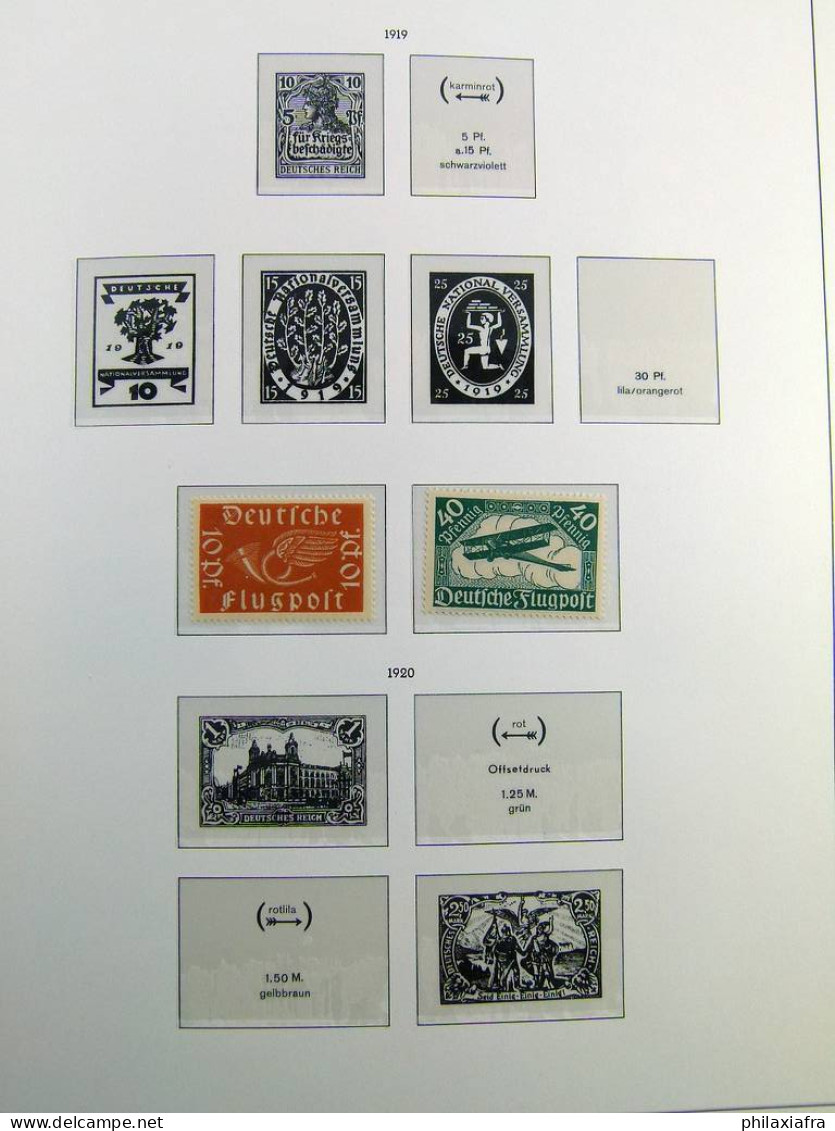 Collection Allemagne Reich album 1872-1930 timbres neufs */** aussi Zeppelin CV