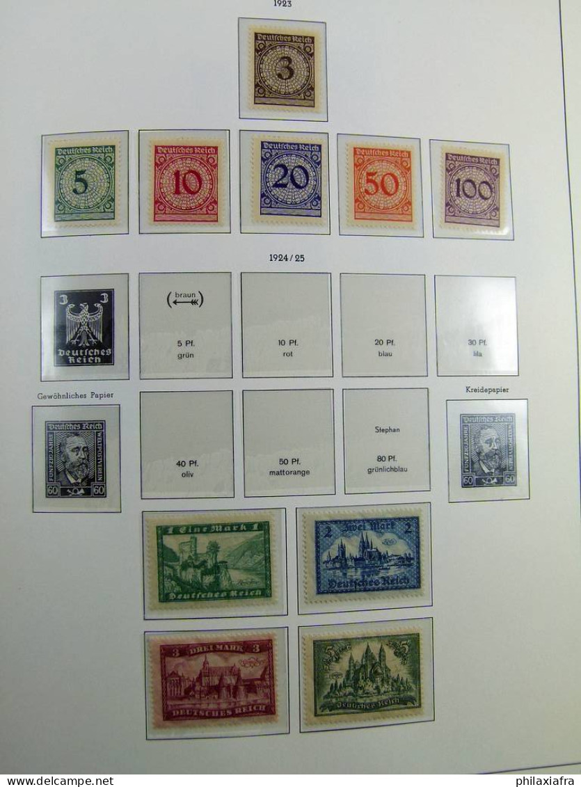 Collection Allemagne Reich album 1872-1930 timbres neufs */** aussi Zeppelin CV