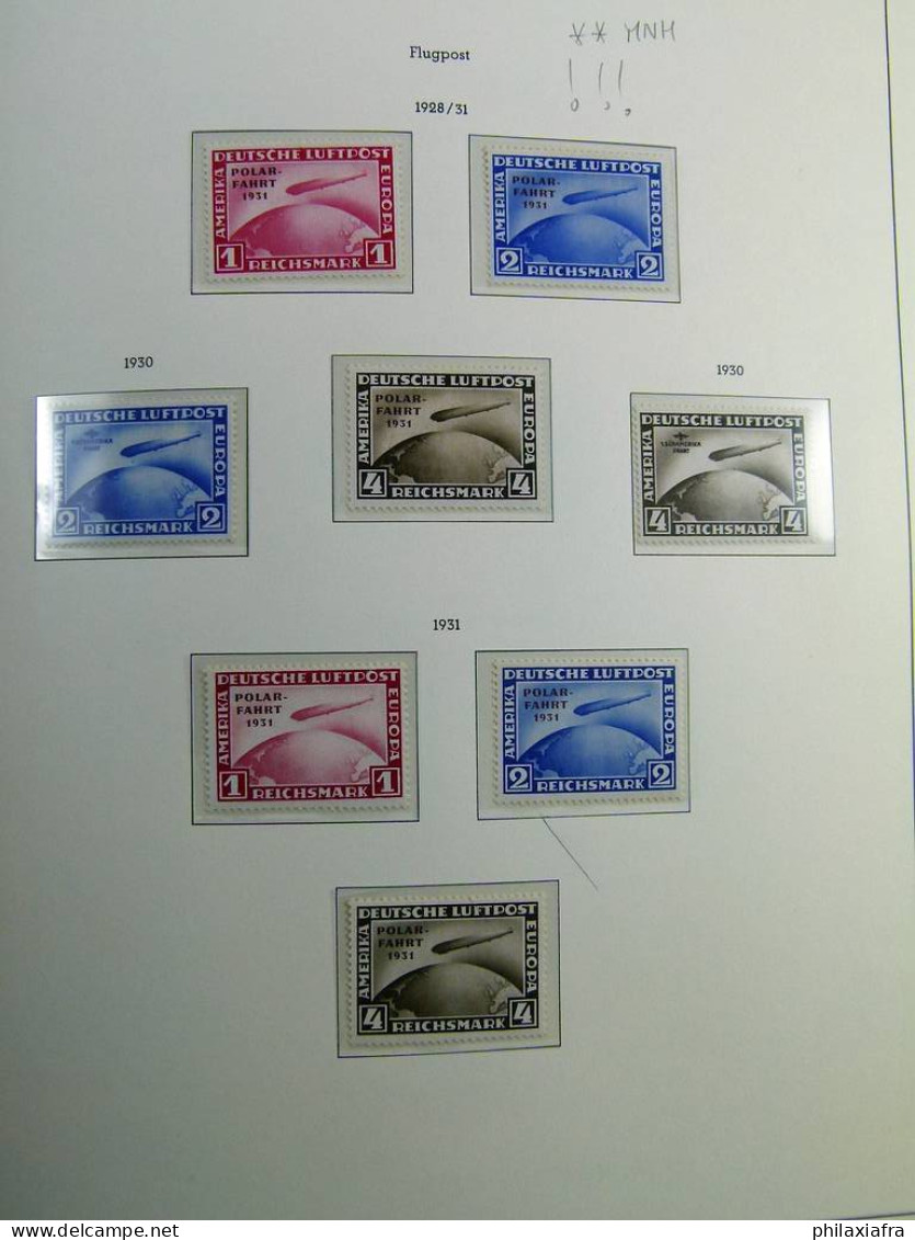 Collection Allemagne Reich album 1872-1930 timbres neufs */** aussi Zeppelin CV