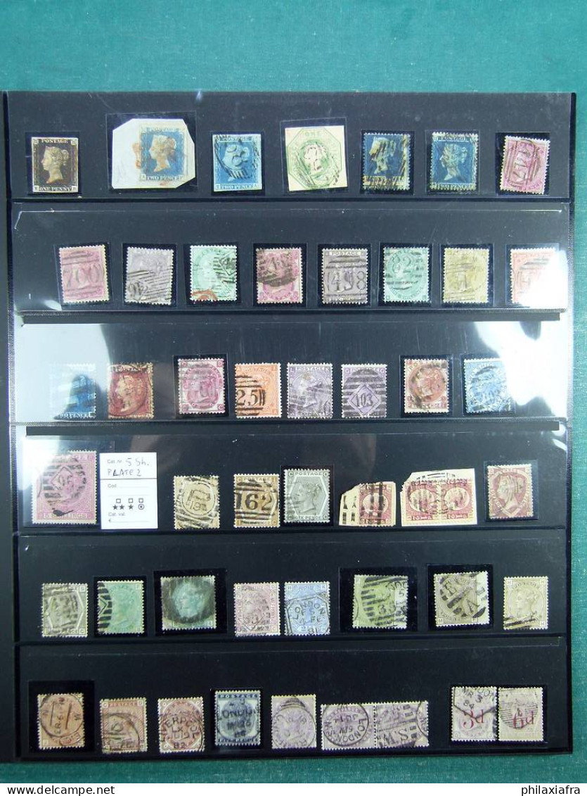 Collection Angleterre, Timbres Oblitérés, Classiques De Penny Black CV - Collections