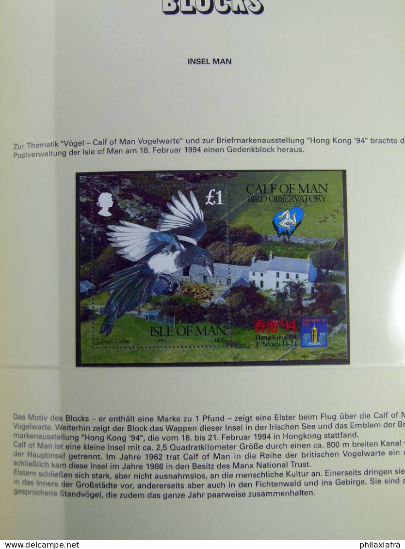 Collection Irlande et îles Anglo-Normandes, album, avec BF neufs** et oblitérés