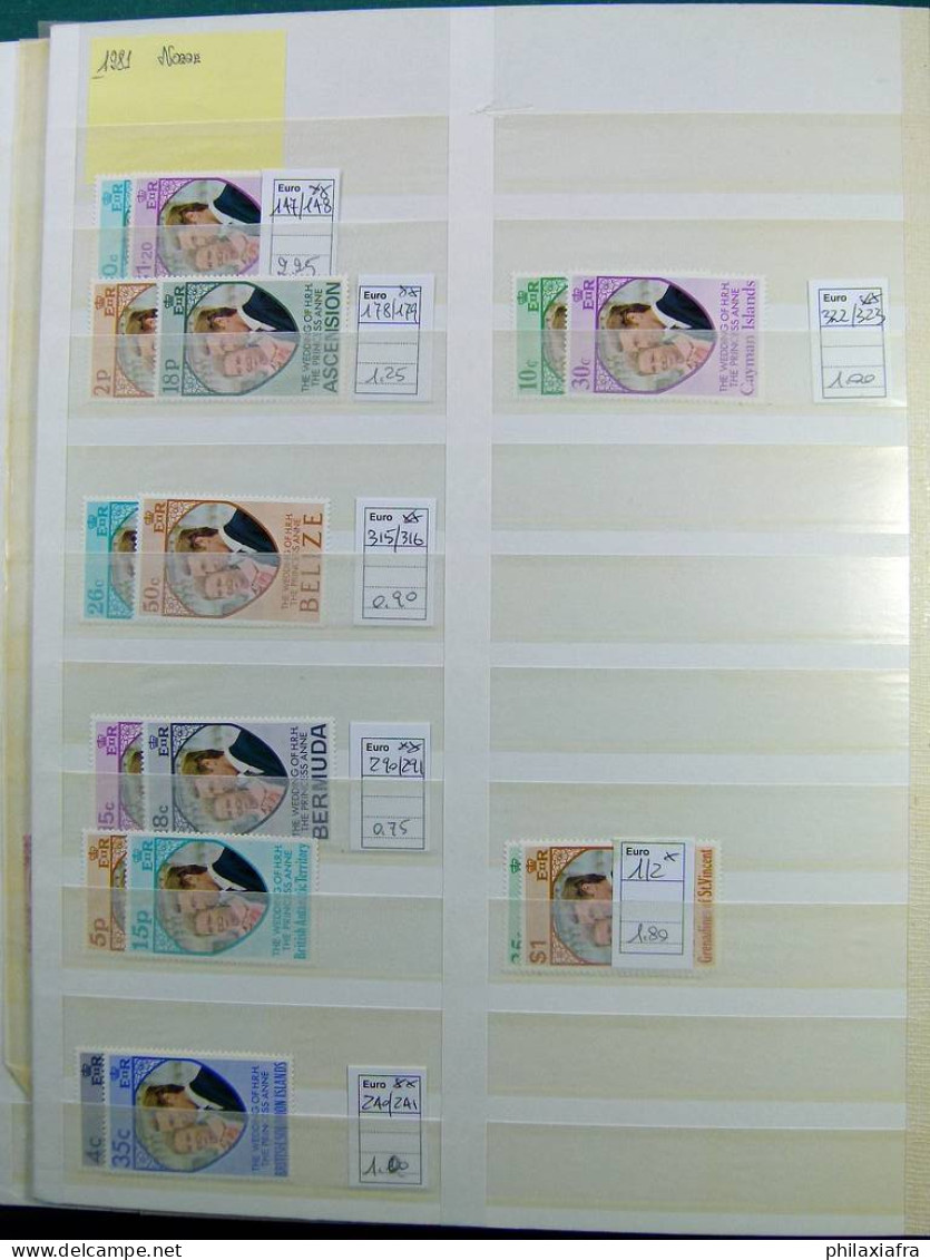 Collection Colonies anglaises 1935-81, timbres neufs */** série cpl CV 