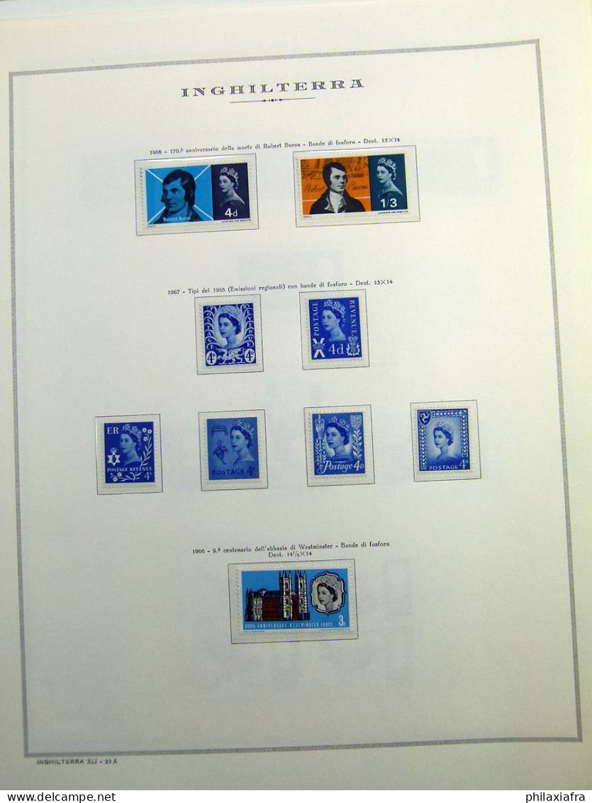 Collection Angleterre 1959-80, timbres neufs ** régionales et bandes phosphorées