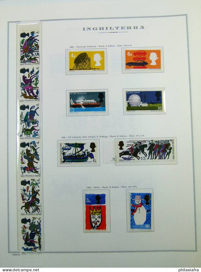 Collection Angleterre 1959-80, timbres neufs ** régionales et bandes phosphorées