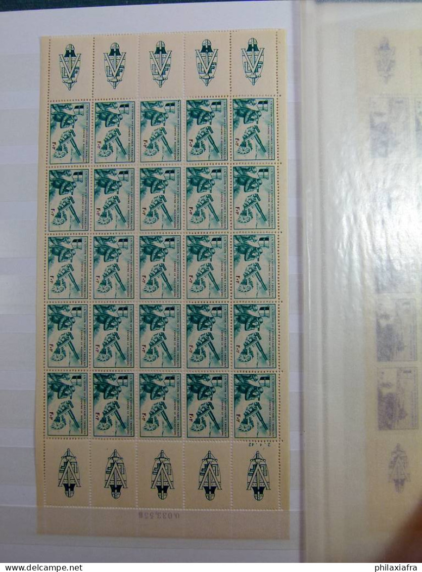 1942 France LVF Série Borodino, En 5 Pages Feuilles Complets Neufs ** (1*/**) CV - Collections