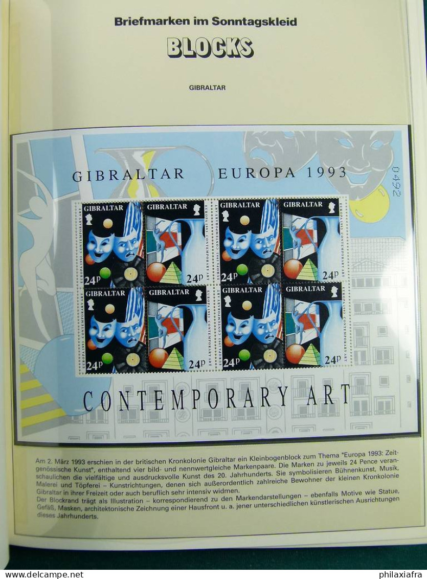 Collection Europe : Guernesey Gibraltar Angleterre album BF neufs** et oblitérés