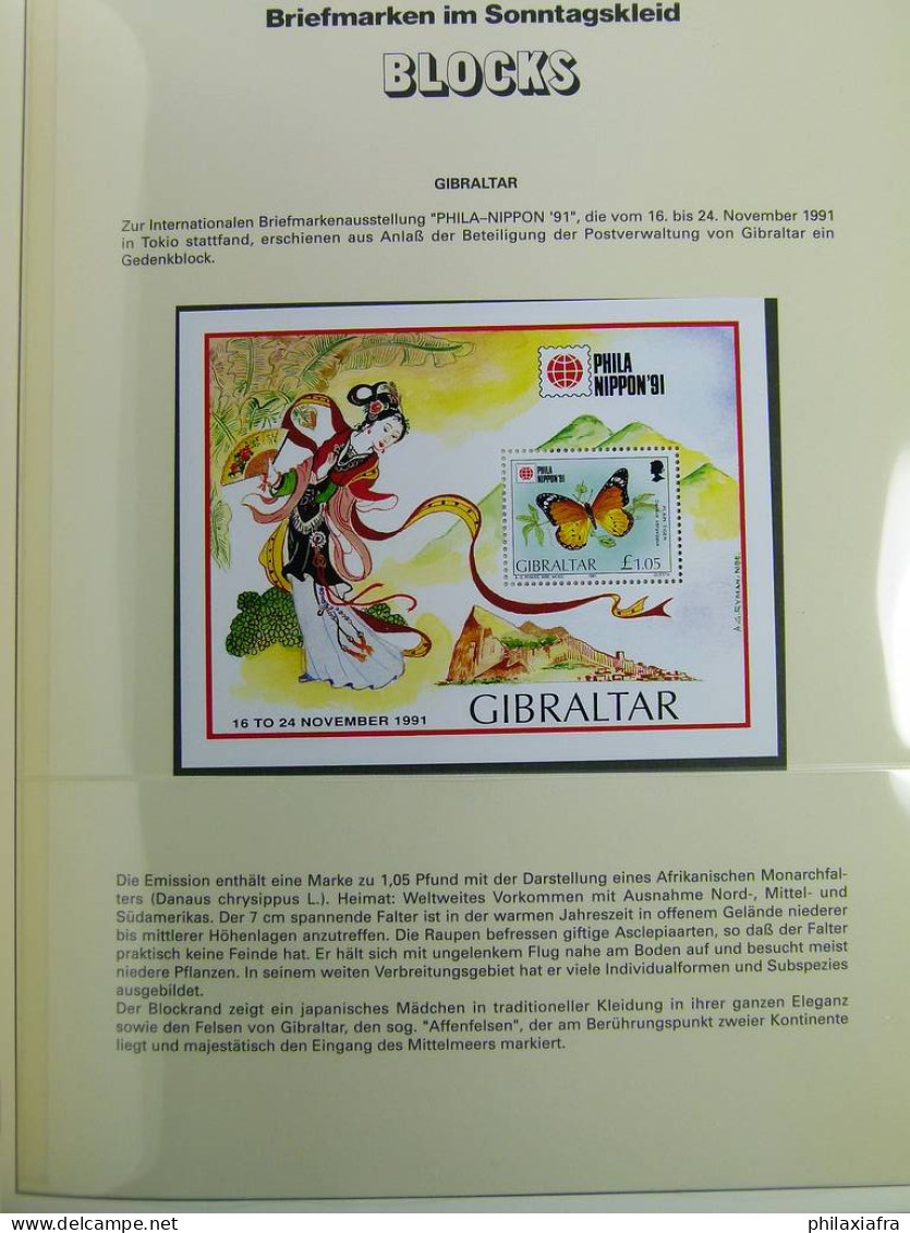 Collection Europe : Guernesey Gibraltar Angleterre album BF neufs** et oblitérés