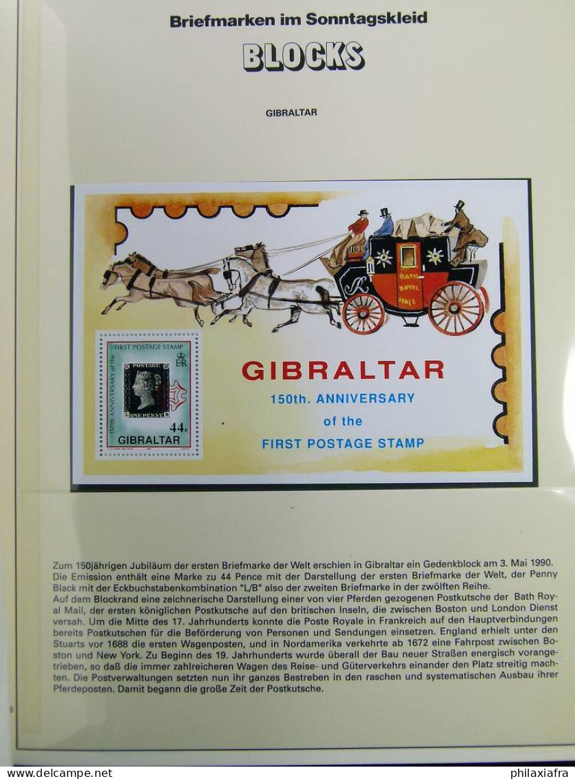 Collection Europe : Guernesey Gibraltar Angleterre album BF neufs** et oblitérés