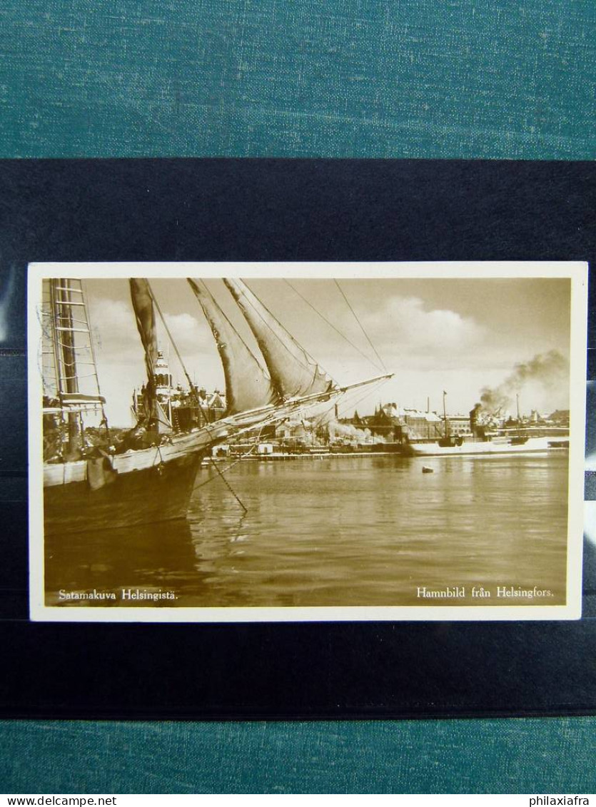 1930, Finlande, Carte Postale Avec 10 M. Zeppelin Timbres - Collections