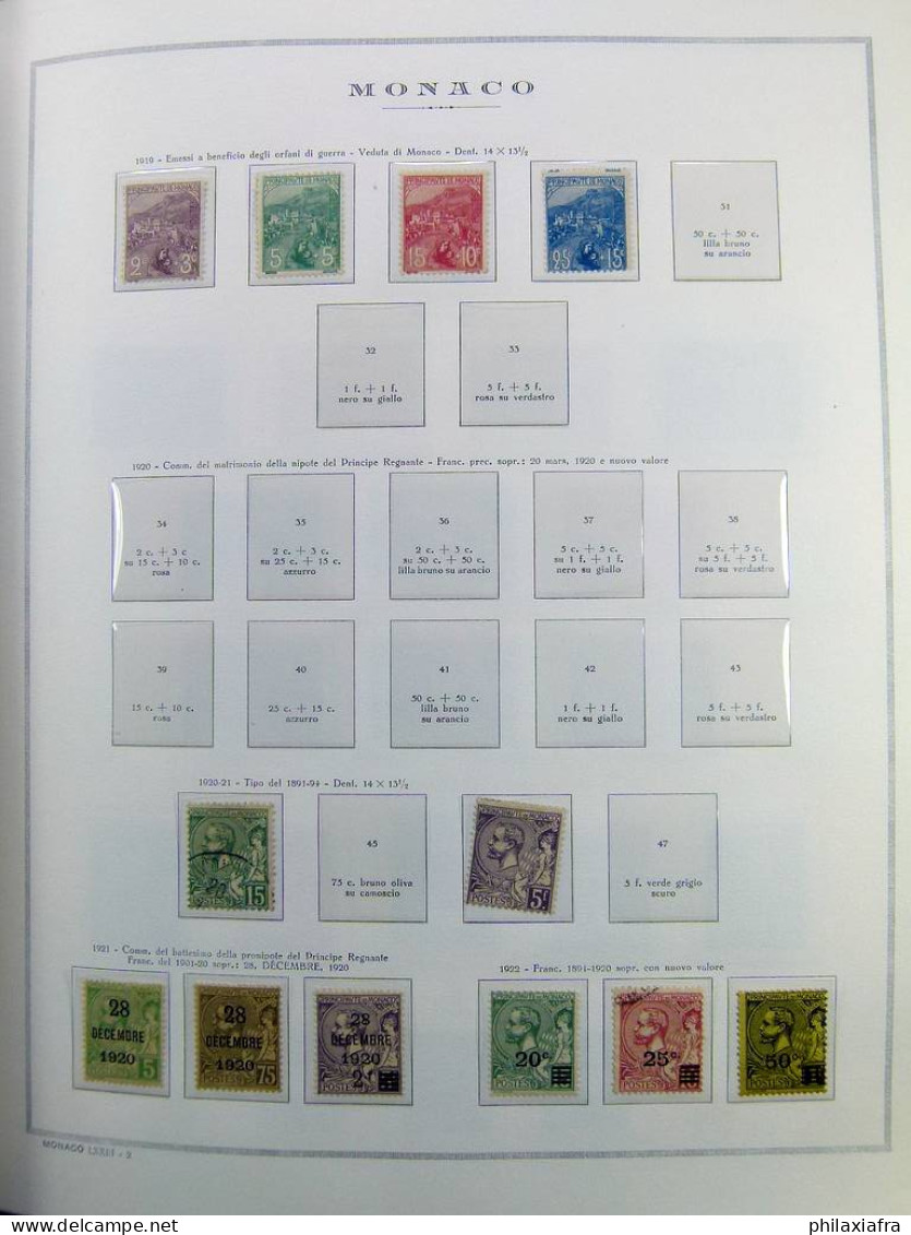 Collection Monaco, Album, 1885-1985, Timbres Neufs*/** Oblitéré, 2 Certificat - Collections, Lots & Series